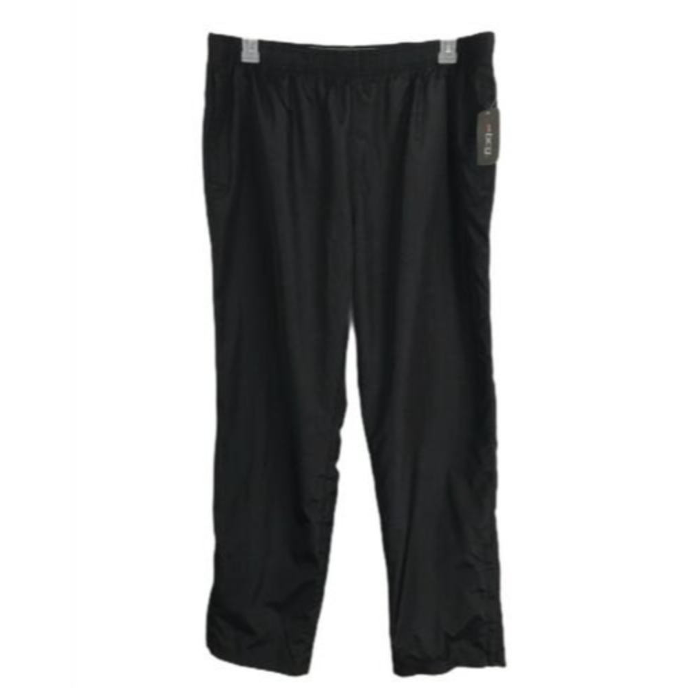 BCG Womens Pants Size XL Black Jogging Pants Elastic Waist Zippered Pockets